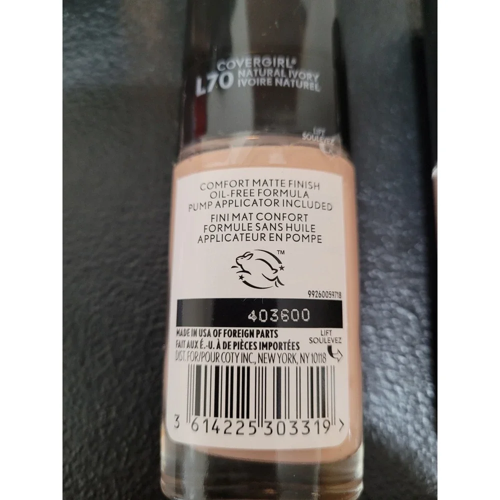 Covergirl TruBlend Matte Made Foundation Women L70 Natural Ivory New 2pk 1oz